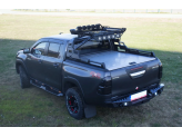 Защитная дуга с багажником для Toyota HiLux (Revo), сталь 3 мм  (цвет черный, макс. нагрузка 50 кг, оптика в комплект не входит), изображение 2
